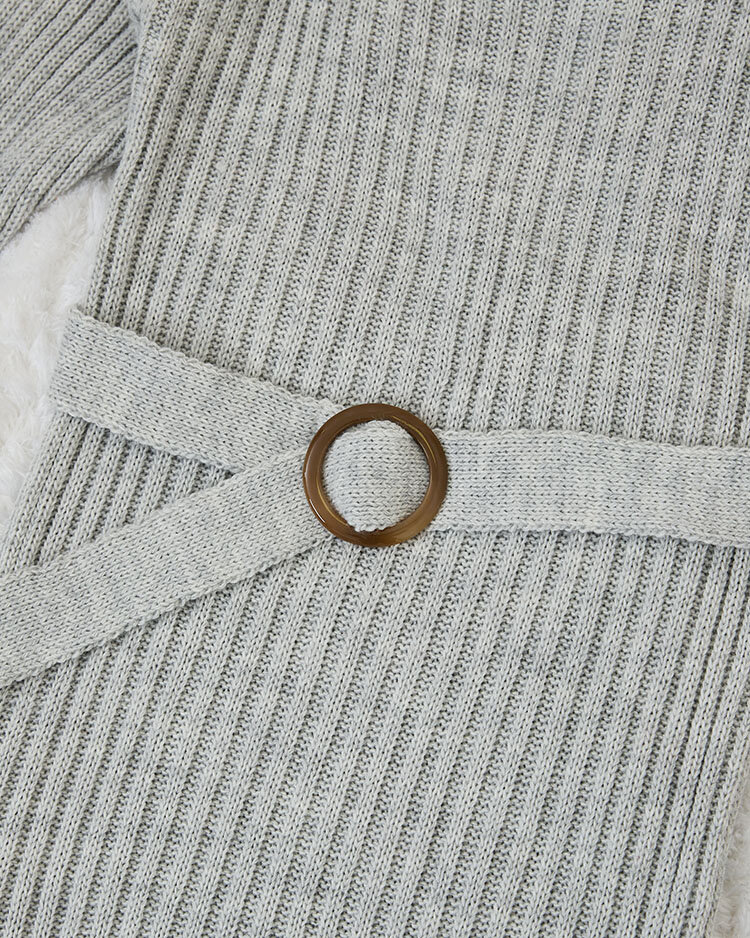 Royalfashion Szürke női pulóver ruha