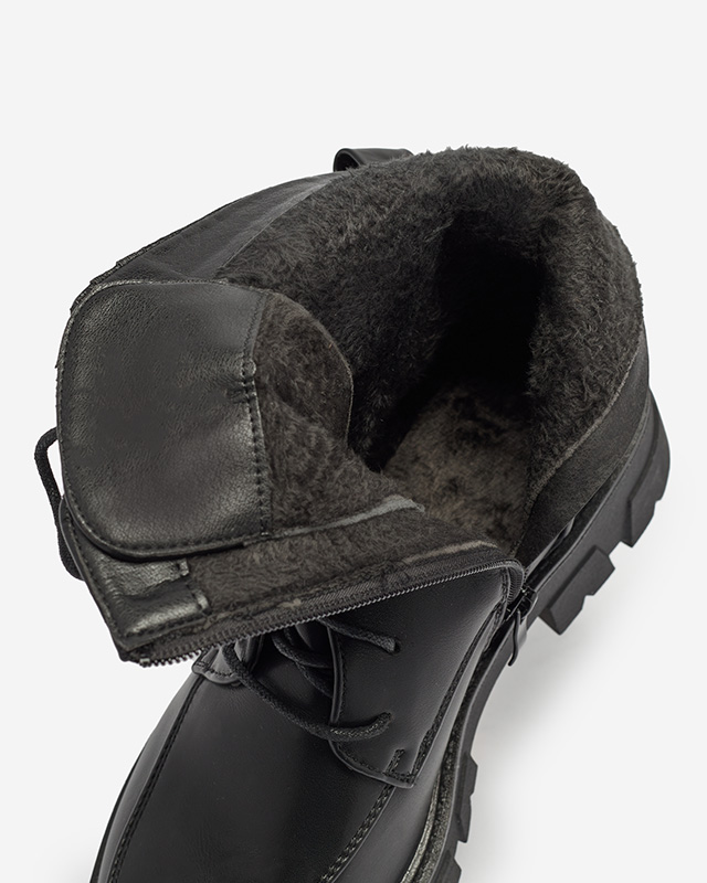 OUTLET Melegített fekete bagger csizma nőknek Effpi- Footwear