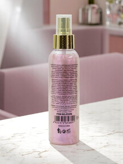 USHAS Nyári Spray – Folyékony Arc- és Testhighlighter Rózsaszín