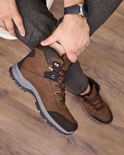 Royalfashion Sötétbarna férfi trapper Nokuki