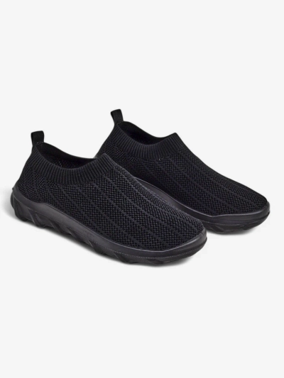 Andromeda Nero női sneakerek – fekete, könnyű textil cipők lapos talpon