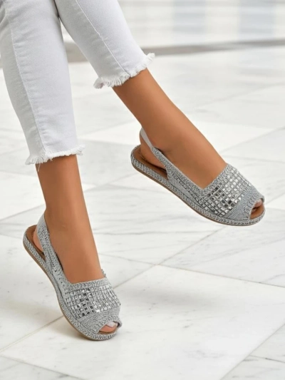 Royalfashion Női Belle Sparkle cirkónia köves espadrilles szandál