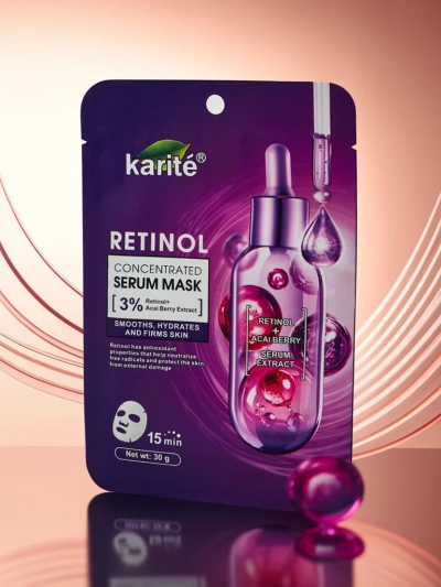Retinoltartalmú szérummal átitatott fátyolmaszk - intenzíven regenerálja és kisimítja a bőrt