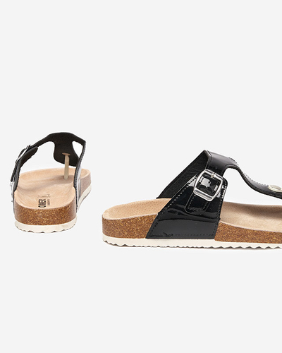 OUTLET Fekete női flip-flop Elotsi - Lábbeli