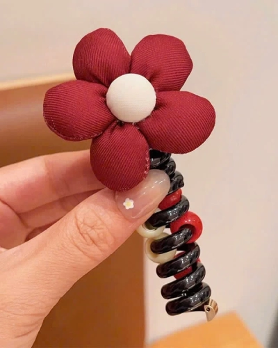 Royalfashion Hajgumi rugós, kis virággal Blossom Coil