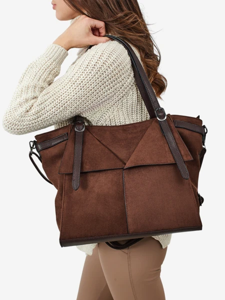 Daville női shopper táska öko-velúrbőrből