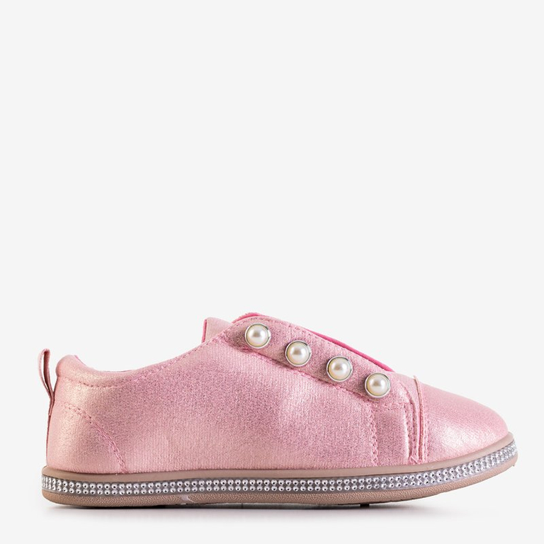 OUTLET Rózsaszín gyerekcipő Merina gyöngyökkel - Lábbeli