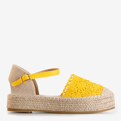 Sárga szandál a Ritisa espadrilles platformon - Cipő