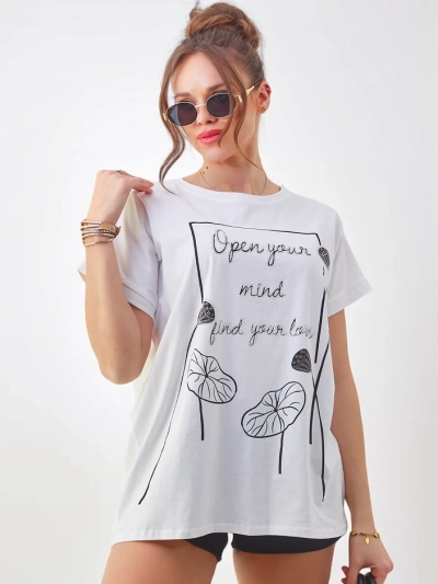 Royalfashion Női pamut póló érdekes mintával