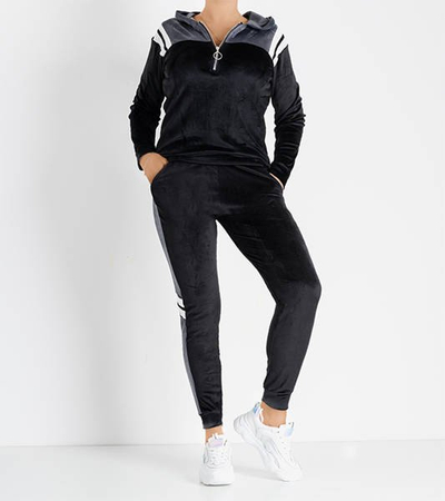 Női fekete tréningruha szett - Ruházat