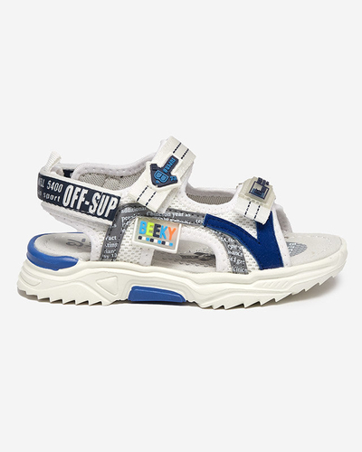 Ceteris tépőzárral rögzíthető fehér és sötétkék gyerekszandál - Shoes