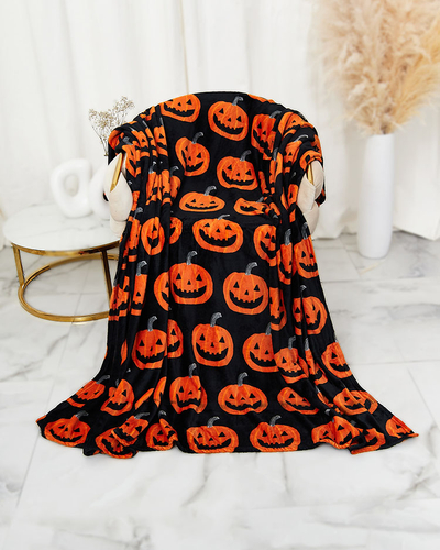 Royalfashion Halloween takaró ágytakaró sütőtökkel 160x200