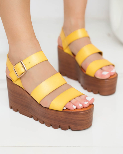 OUTLET Sárga női ékszandál Asorika - Cipők