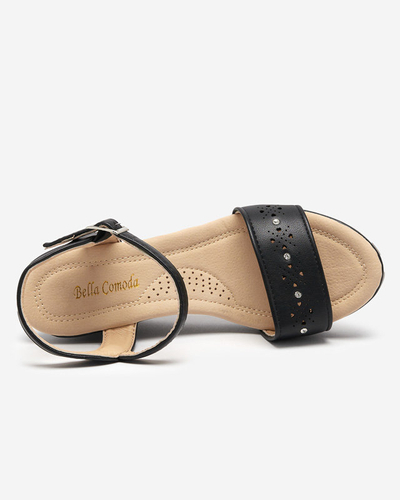 OUTLET Fekete női ékszandál Bellomia - Footwear