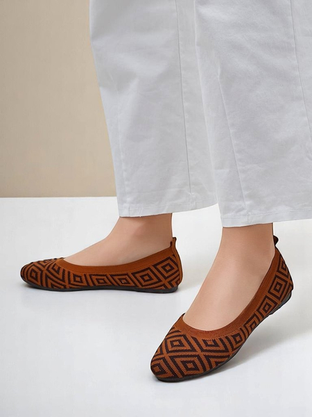 Royalfashion Női textil balerinacipő geometrikus mintával Metric