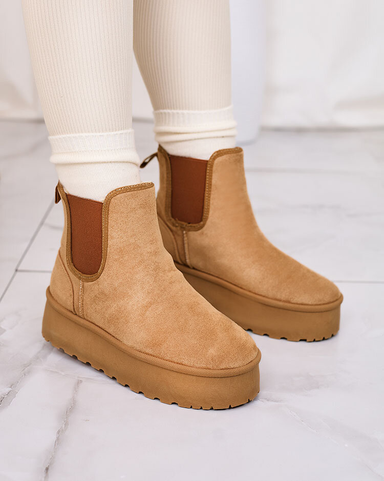 Royalfashion Barna női platformos hócsizma Stiellsia