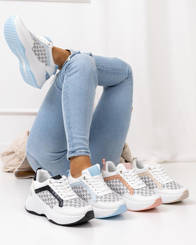 Rózsaszín és fehér női sportcipő Weniso tornacipő - Lábbeli