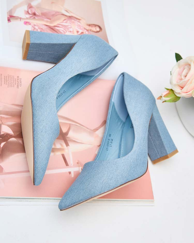 Royalfashion Női Jeansem tűsarkú cipő