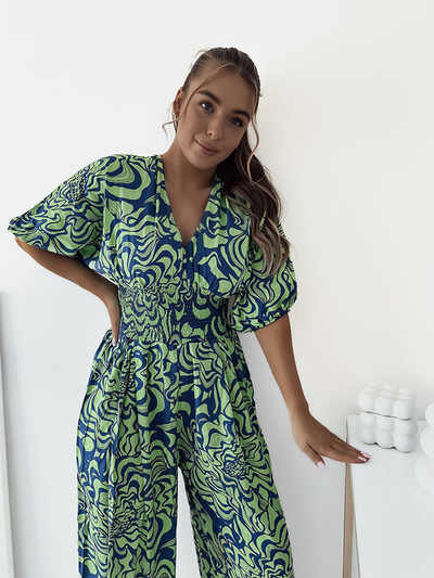 Royalfashion Mintás női kezeslábas