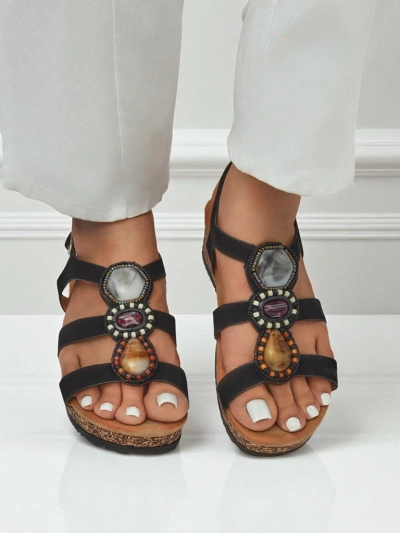 Royalfashion női köves, Grace Shine platform szandál