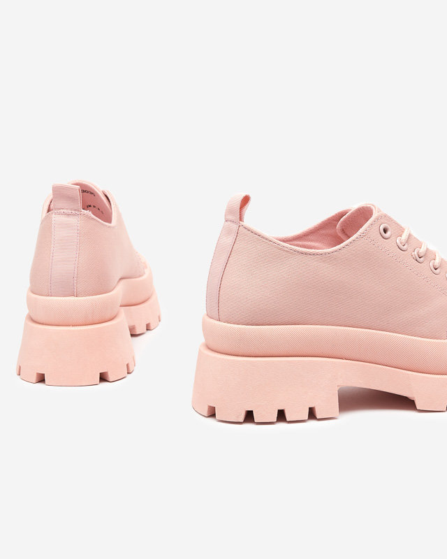 OUTLET Női rózsaszín fűzős fűzős cipő Rozia - Lábbeli