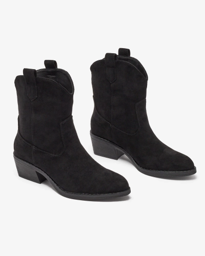 Royalfashion Fekete női szigetelt cowboy csizma Bronco
