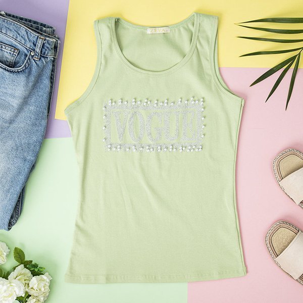 Női zöld felső cirkónia - Ruházat