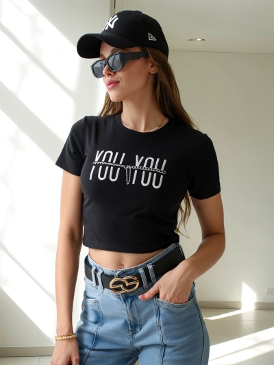 Royalfashion Női Pamut Crop Top