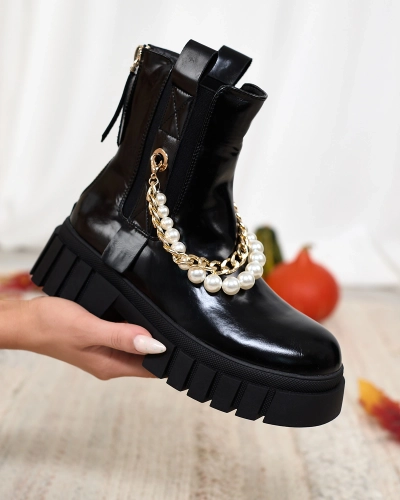 Royalfashion Fekete női csizma Zifosca