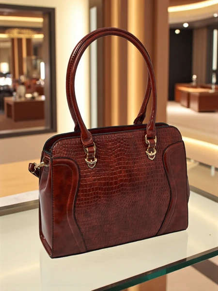 Női shopper táska, öko bőrből, Iron Lace dombornyomással