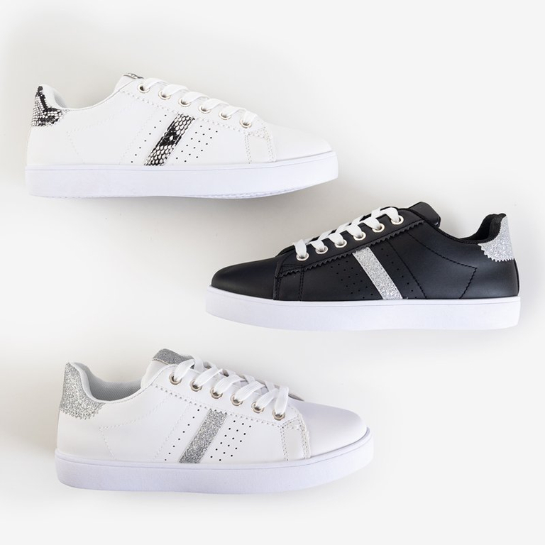 Női fekete cipők csillogó betéttel Melusine - Lábbeli