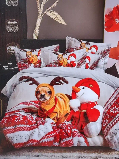 Royalfashion karácsonyi ágynemű szett 160x200 teljes 3-RESZES