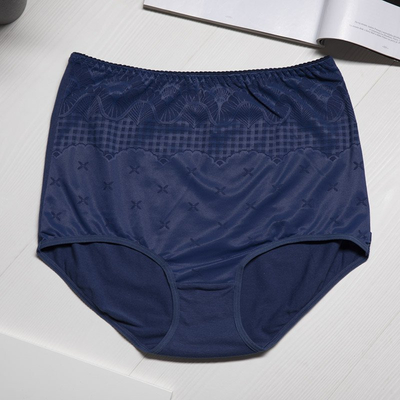 Sötétkék női pamut bugyi PLUS SIZE - Fehérnemű