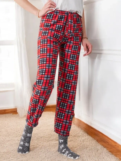 Royalfashion Pamut Karácsonyi Női Pizsama Kockás Nadrág