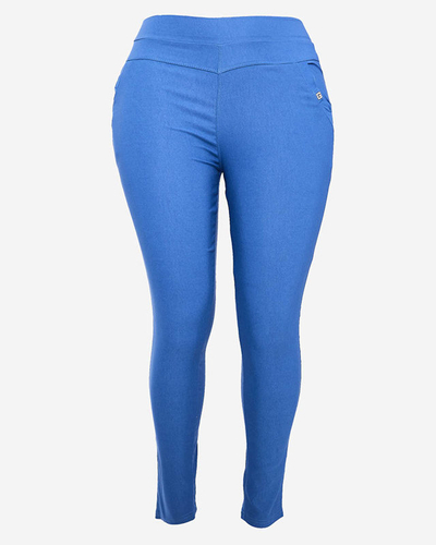 Kék női teggings nadrág PLUS SIZE- Ruházat