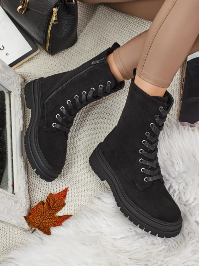 Női öko velúr worker stílusú bokacsizma Molistea