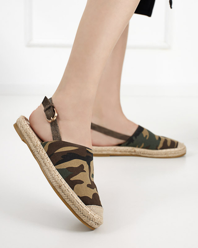 Espadryle z odkrytą piętą w moro Daisy - Obuwie