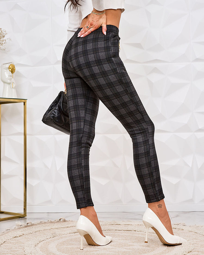 Royalfashion Női szigetelt kockás teggings nadrág