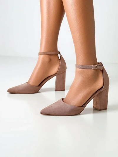 Royalfashion Női eco-suede magassarkú Caldeno