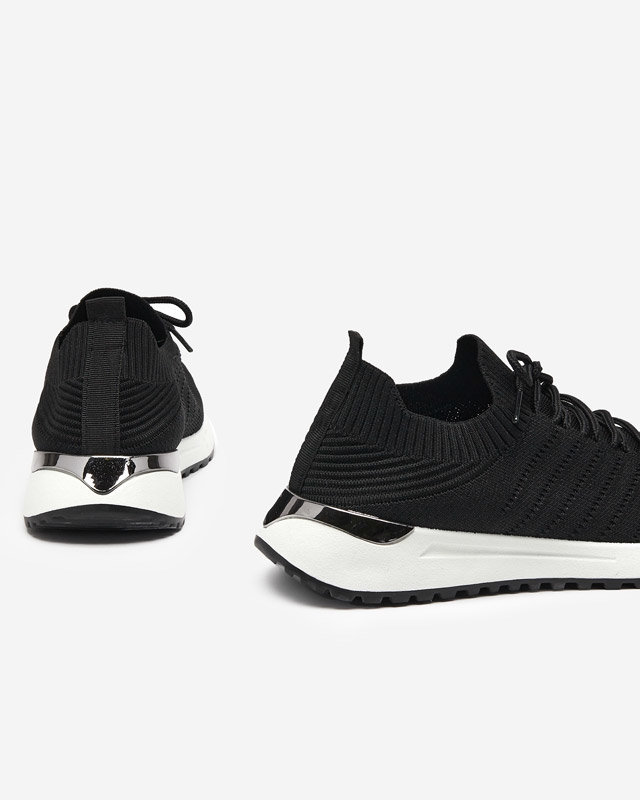 OUTLET Erina női fekete szőtt tornacipő - Lábbeli