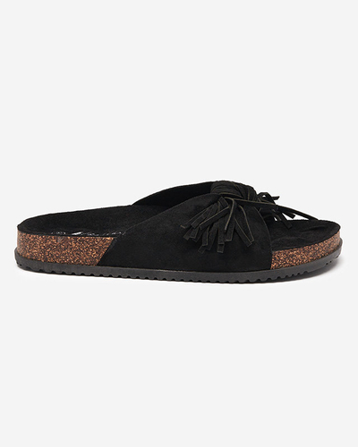 Fekete rojtos női papucs Guttis - Lábbeli
