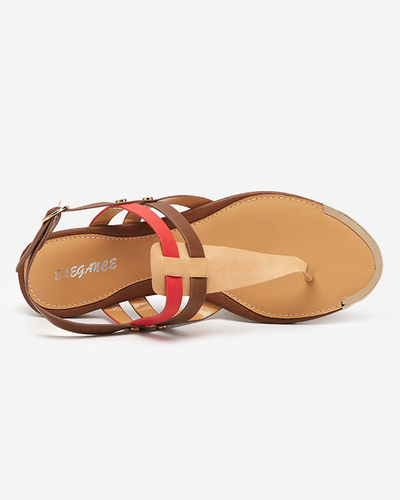 OUTLET Barna és rózsaszín női szandál, Sofav-Shoes