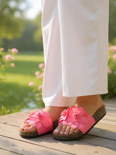 Royalfashion Női papucs virágokkal Foules