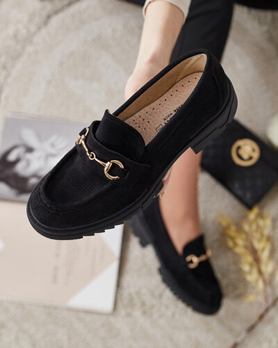 Royalfashion Női áttört mokaszinok lánccal Imerila