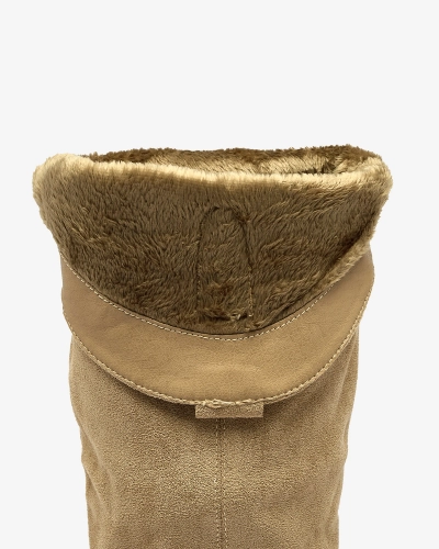Royalfashion Női szigetelt csizma camel színben Comfy Elegance