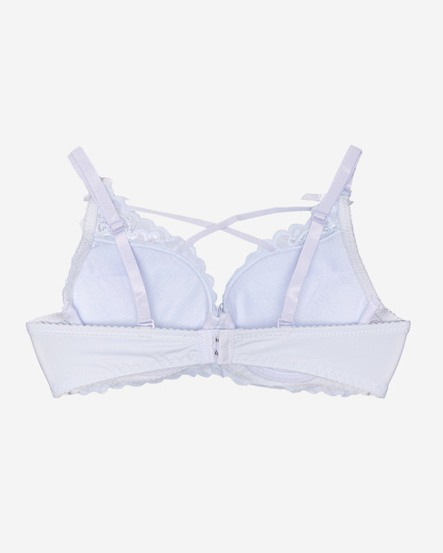 Női melltartó csipkével, fehér - Fehérnemű