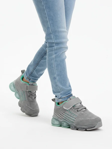 Astra Szürke Szintetikus Sport Gyermek Sneaker Nyárra