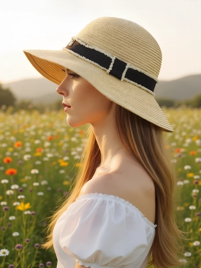 Royalfashion női szalmakalap Sunny Meadow