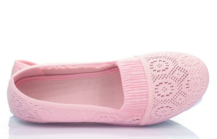 Różowe baleriny slip-on Kubelleah - Obuwie