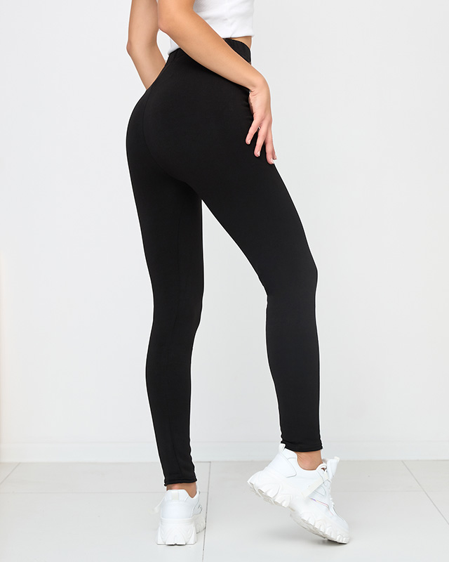 Fekete klasszikus női szigetelt leggings - Ruházat